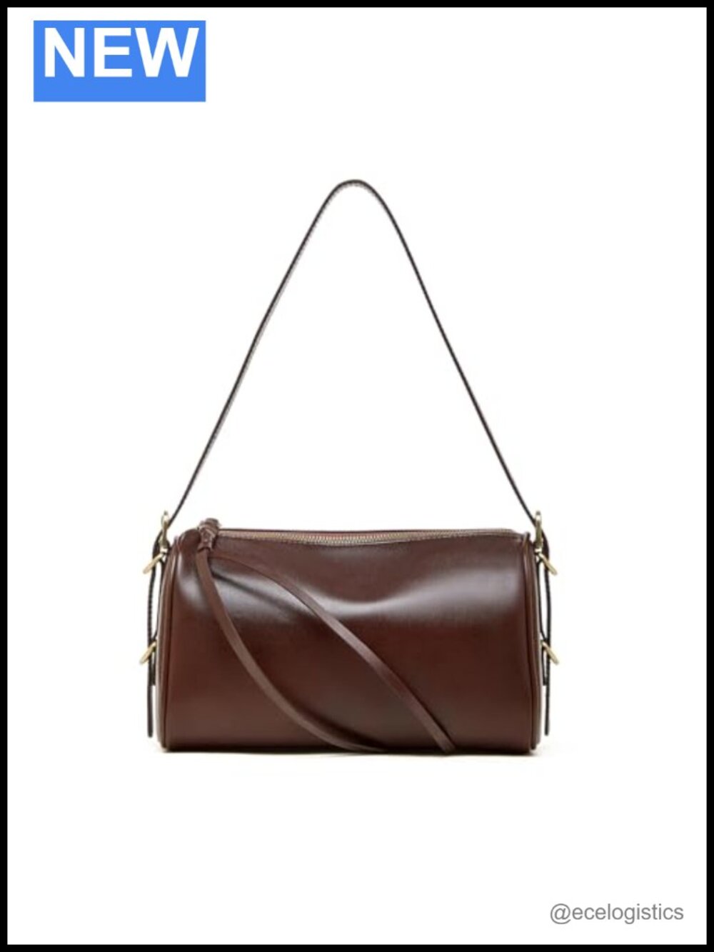 Genuine Leather Hobo Shoulder Crossbody Bag with Zip Pockets